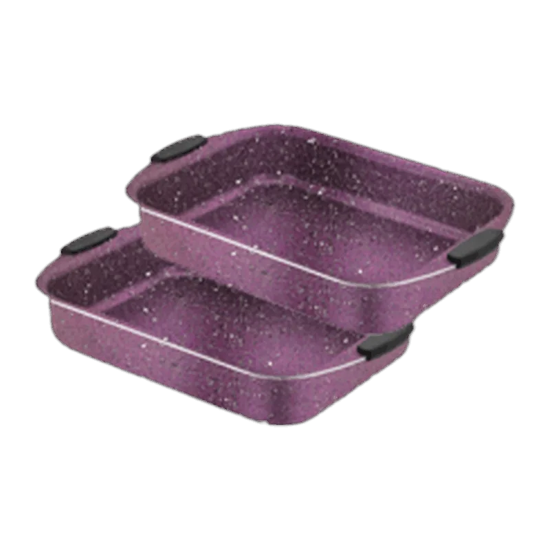 2 Pieces Rectangular Tray Set - default