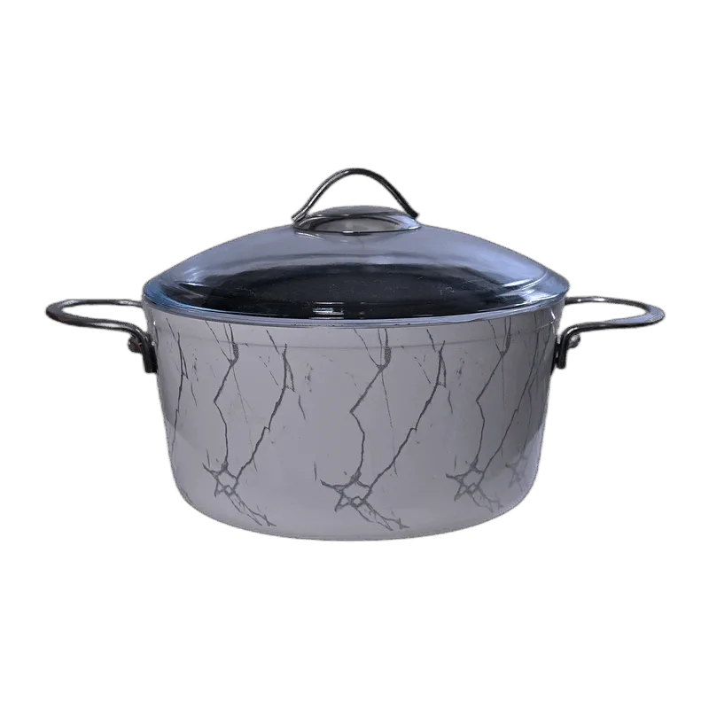 Casserole - white & grey