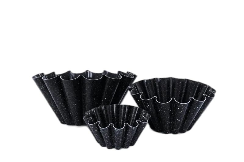 Papatya 3 Pieces Cake Mold Set - black